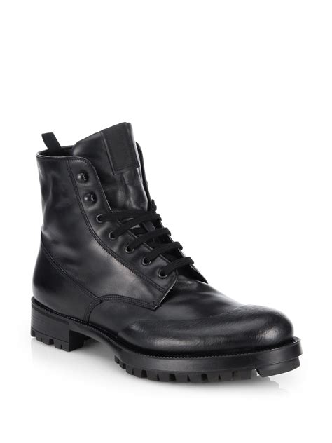 men's prada combat boots|prada ankle boots men's.